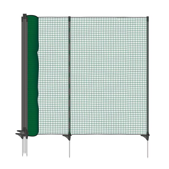 Univerzálna zelená ohradová sieť, nevodivá FIX, dĺžka 15 m, výška 90 cm