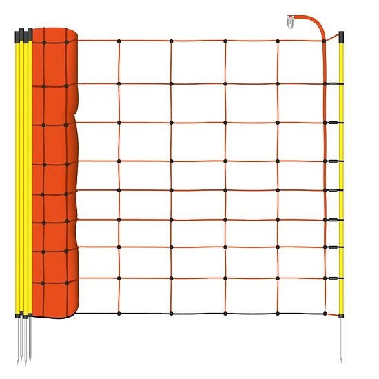 Vodivá elektrická ohradníková sieť pre ovce a kozy, výška 90 cm, dĺžka 50 m