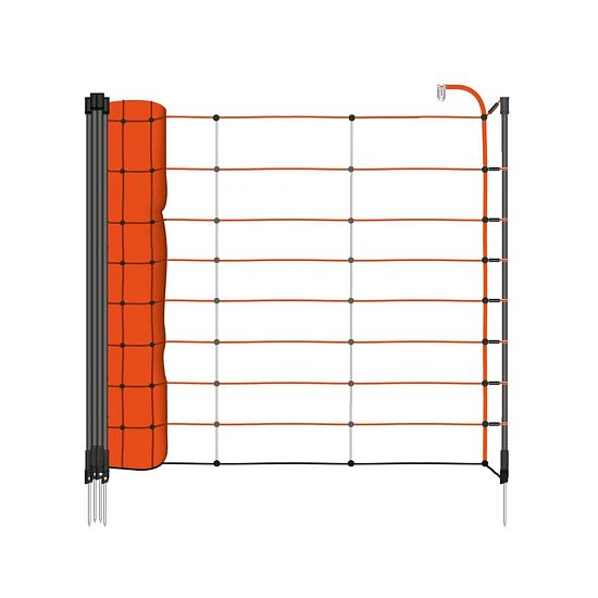 Zosilnená oranžová sieť STANDARD pre elektrický ohradník pre ovce, kozy, výška 90 cm, 50 m, 1 bodec