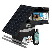 Batéria RF napájací zdroj fencee batéria DUO RF BDX10 s regulátorom + solárny panel 30 W + konzola + batéria