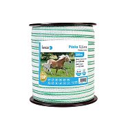 Elektrická ohradníková páska 12,5 mm, bielo-zelená, 200 m, 0,5 Ω/m