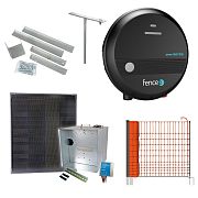 Expertná súprava solárneho ohradníka - Kompletný prenosný box + 2J napájací zdroj, 40 W panel, 112 cm sieť na hydinu
