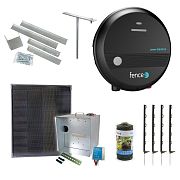 Expertná súprava solárneho plotu - Kompletný prenosný box + 1J napájací zdroj, 40 W panel, 2,5 mm kábel
