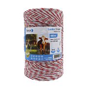 Kábel pre elektrický ohradník, priemer 3 mm, bielo-červený, dĺžka 400 m