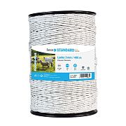Kábel pre elektrický ohradník, priemer 3 mm, biely, dĺžka 400 m