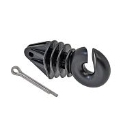 Kruhový Izolátor se závlačkou pro úhlové kovové sloupky pro lanko, lano a pásku do 10 mm - 25 ks