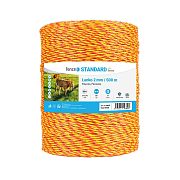 Lanko pro elektrický ohradník, průměr 2 mm, žluto-oranž, 500 m