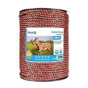 Lano pre elektrické ohradníky, priemer 6,5 mm, hnedo-oranžové, 200 m