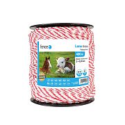 Lano pre elektrický ohradník, priemer 4 mm, bielo-červené, dĺžka 400 m