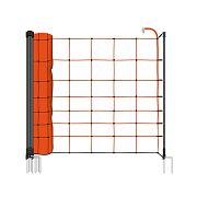 Oranžová vodivá síť STANDARD pro elektrický ohradník pro ovce, kozy, výška 90 cm, 50 m, dvojitý hrot