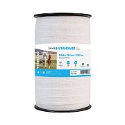 Páska na elektrický ohradník, šírka 20 mm, biela, dĺžka 200 m
