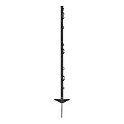 Plastový stĺpik pre elektrický ohradník, dĺžka 105 cm, 8 očiek, čierny
