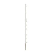Plastový stĺpik pre elektrický ohradník, dĺžka 105 cm, 9 očiek, biely