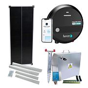Prémiová súprava solárneho plotu - Kompletná bezpečnostná skrinka + inteligentný napájací zdroj 5J LTE, 100 W panel