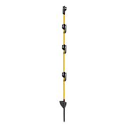 Sklolaminátový stĺpik pre elektrický ohradník 110 cm, pätka a hrot, 4 izolátory pre pásku do 50 mm