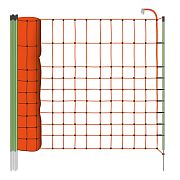 Vodivá ohradníková síť pro psy, králíky a kočky, výška 65 cm, délka 50 m, oranžová