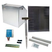 Základná súprava pre solárny plot s bezpečnostným boxom, 10 A regulátorom, 40 W panelom, držiakom