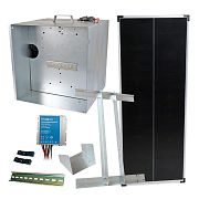 Základná súprava pre solárny plot s prenosným boxom, 10 A regulátorom, 100 W panelom, držiakom